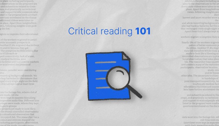 how to critically read research papers